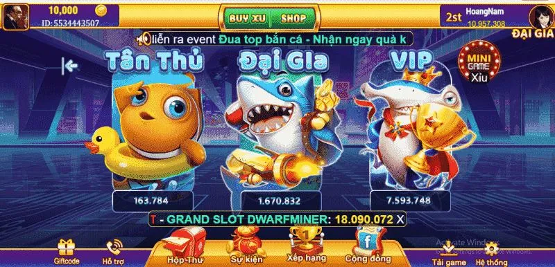 Một số chương trình ưu đãi bất ngờ tại bắn cá